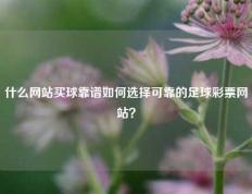 什么网站买球靠谱如何选择可靠的足球彩票网站？