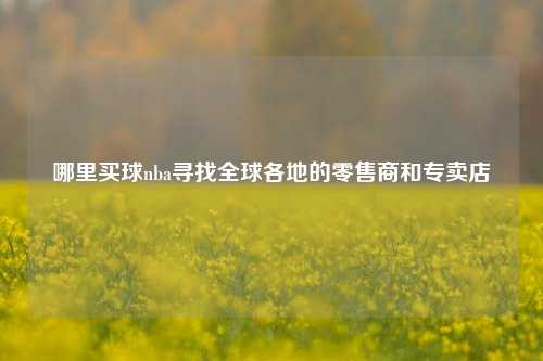 哪里买球nba寻找全球各地的零售商和专卖店